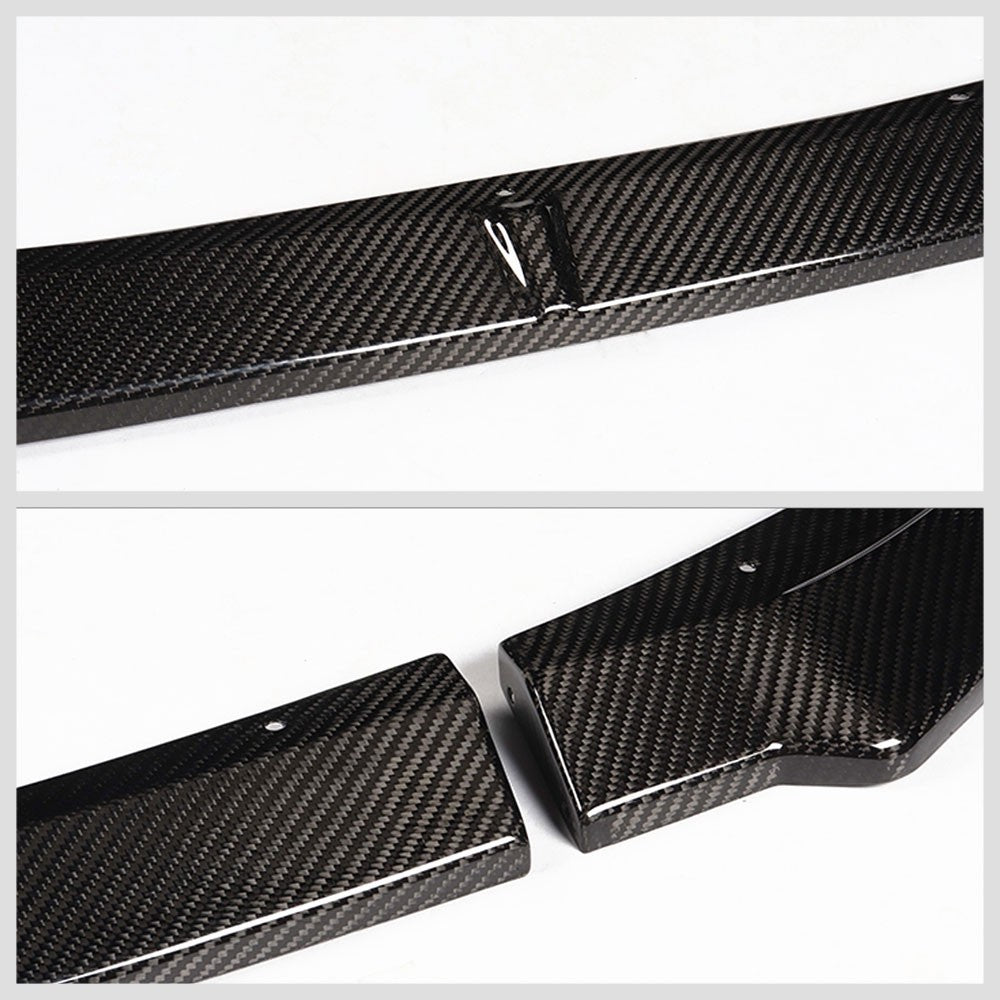 Real Glossy Carbon Fiber Front Bumper Lip Body Kit 19+ Mazda 3 BP -  BuildFastCar