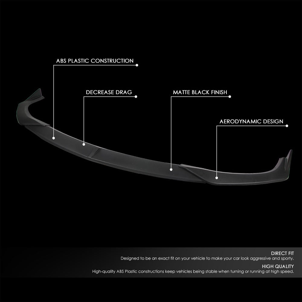[Matte Black] Front Bumper Lip Chin Wing Guard Lower Body Kit For 19+ Mazda 3 BP
