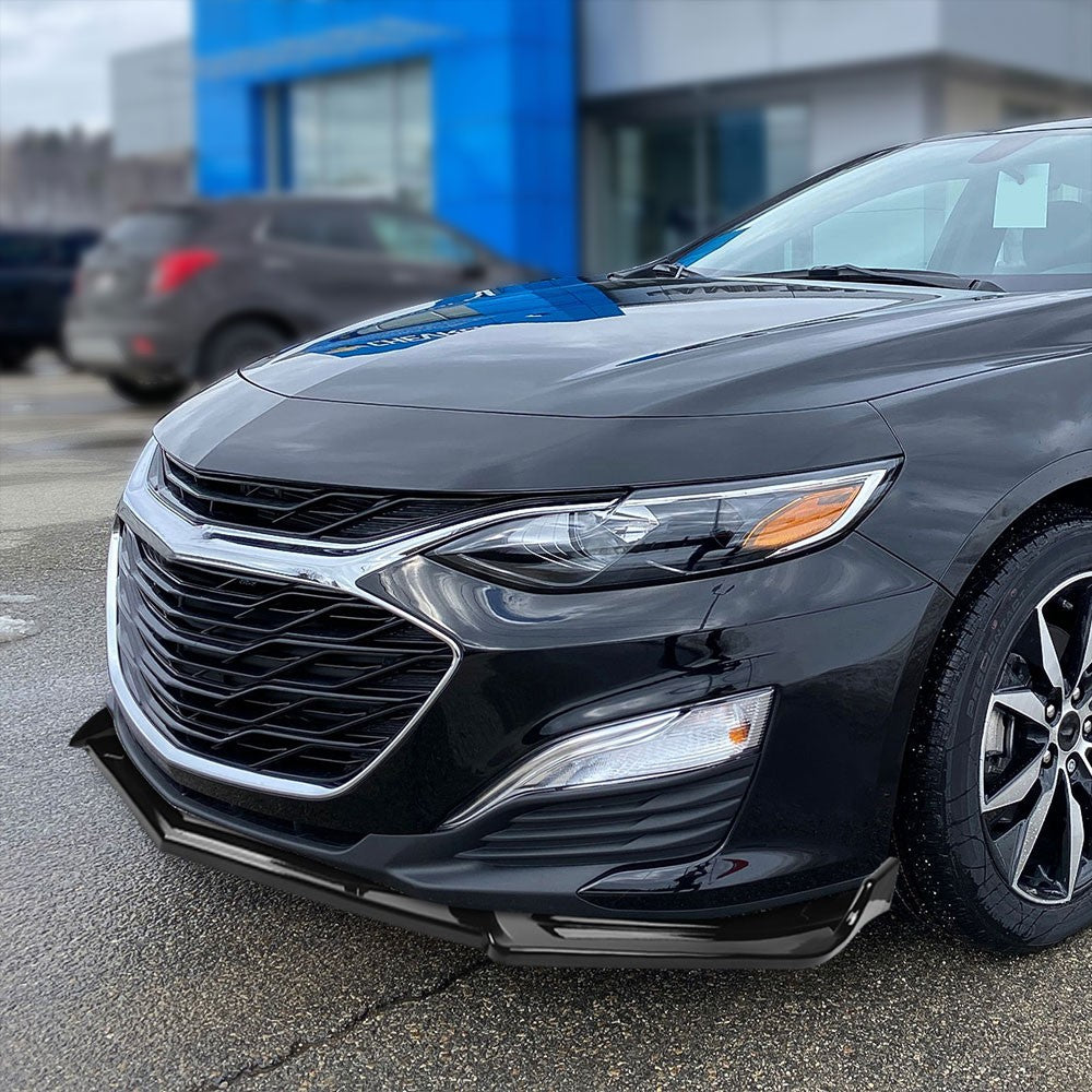 [Painted Gloss Black] Front Bumper Lip Guard Body Kit For 19+ Chevrolet Malibu