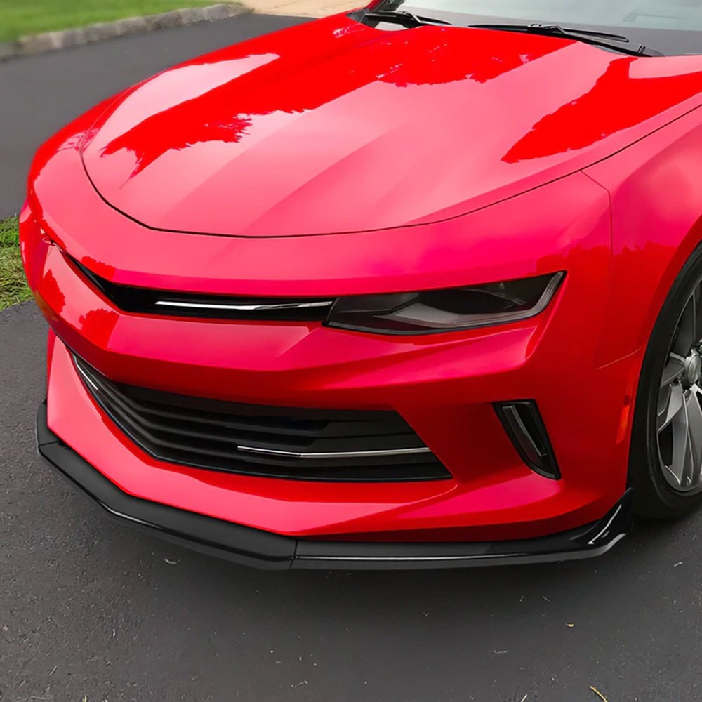 [Painted Gloss Black] Front Bumper Lip Guard Body Kit For 16-18 Camaro LT LS SS
