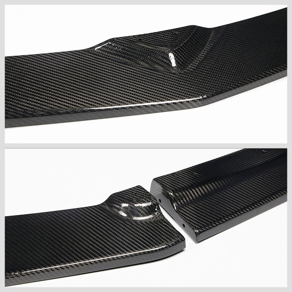 [Real Glossy Carbon Fiber] Front Bumper Lip Guard Kit For 16-18 Camaro LT LS SS