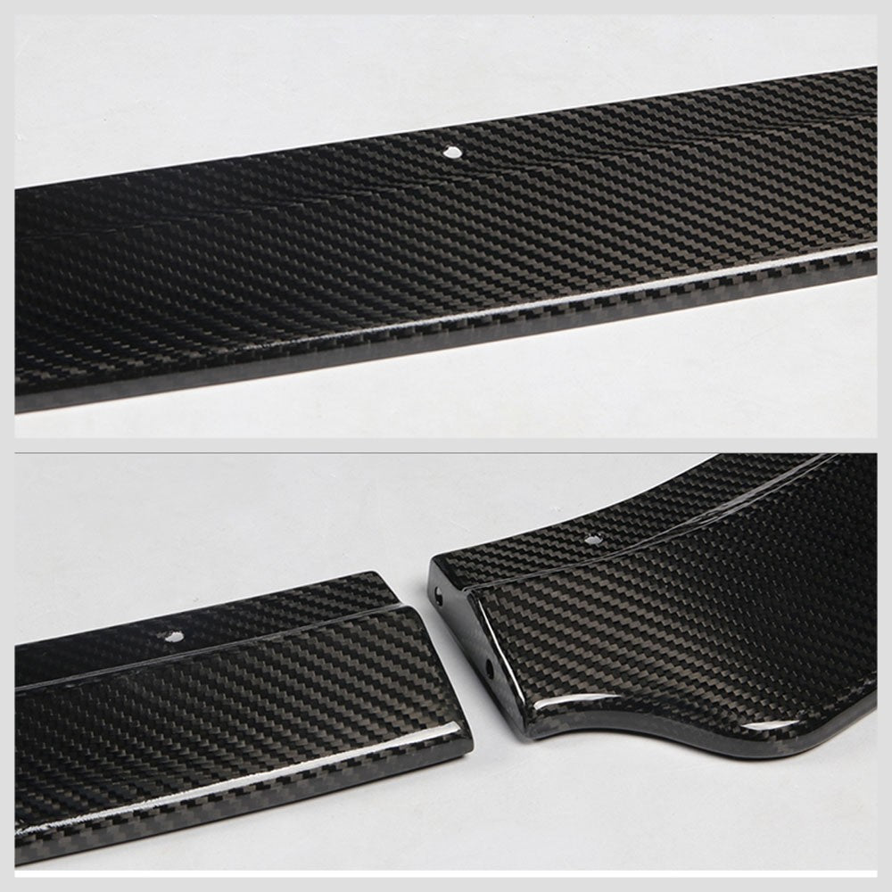 [Real Glossy Carbon Fiber] Front Bumper Lip Guard For 14-15 Lexus IS250 IS350