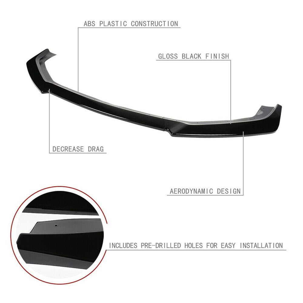 [Painted Gloss Black] Front Bumper Lip Chin Guard Body Kit For 13-16 Scion FR-S