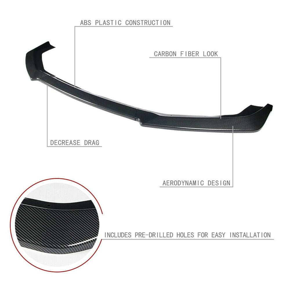 [Carbon Style Look] Front Bumper Lip Chin Guard Body Kit For 13-16 Scion FR-S