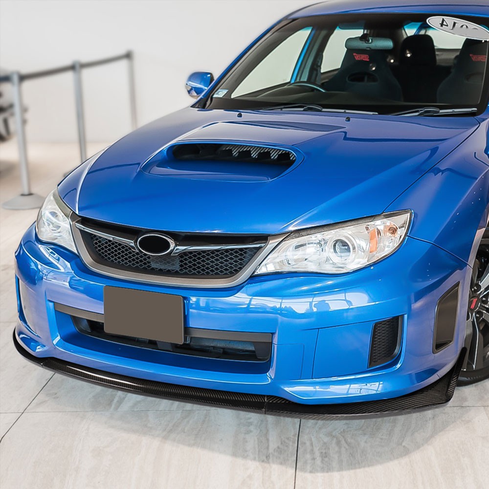 [Real Glossy Carbon Fiber] Front Bumper Lip Guard For 11-14 Subaru WRX/WRX STI