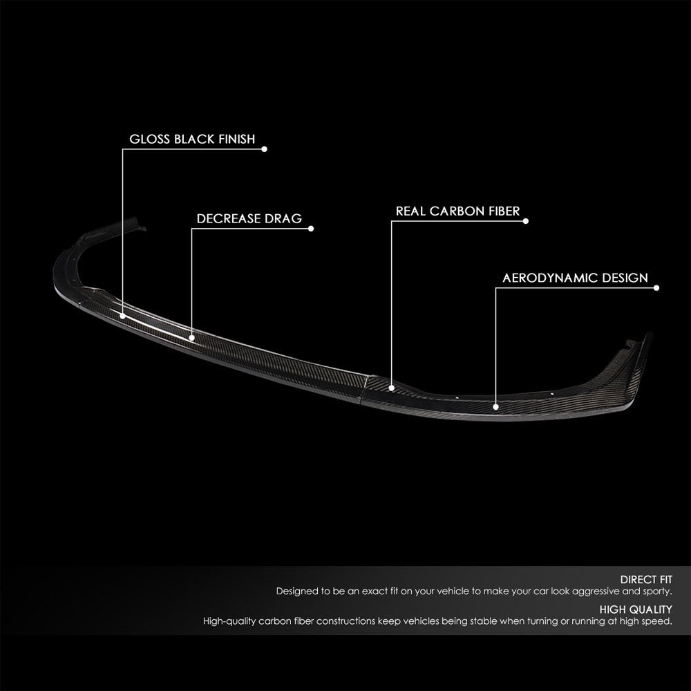 [Real Glossy Carbon Fiber] Front Bumper Lip Guard For 11-14 Subaru WRX/WRX STI