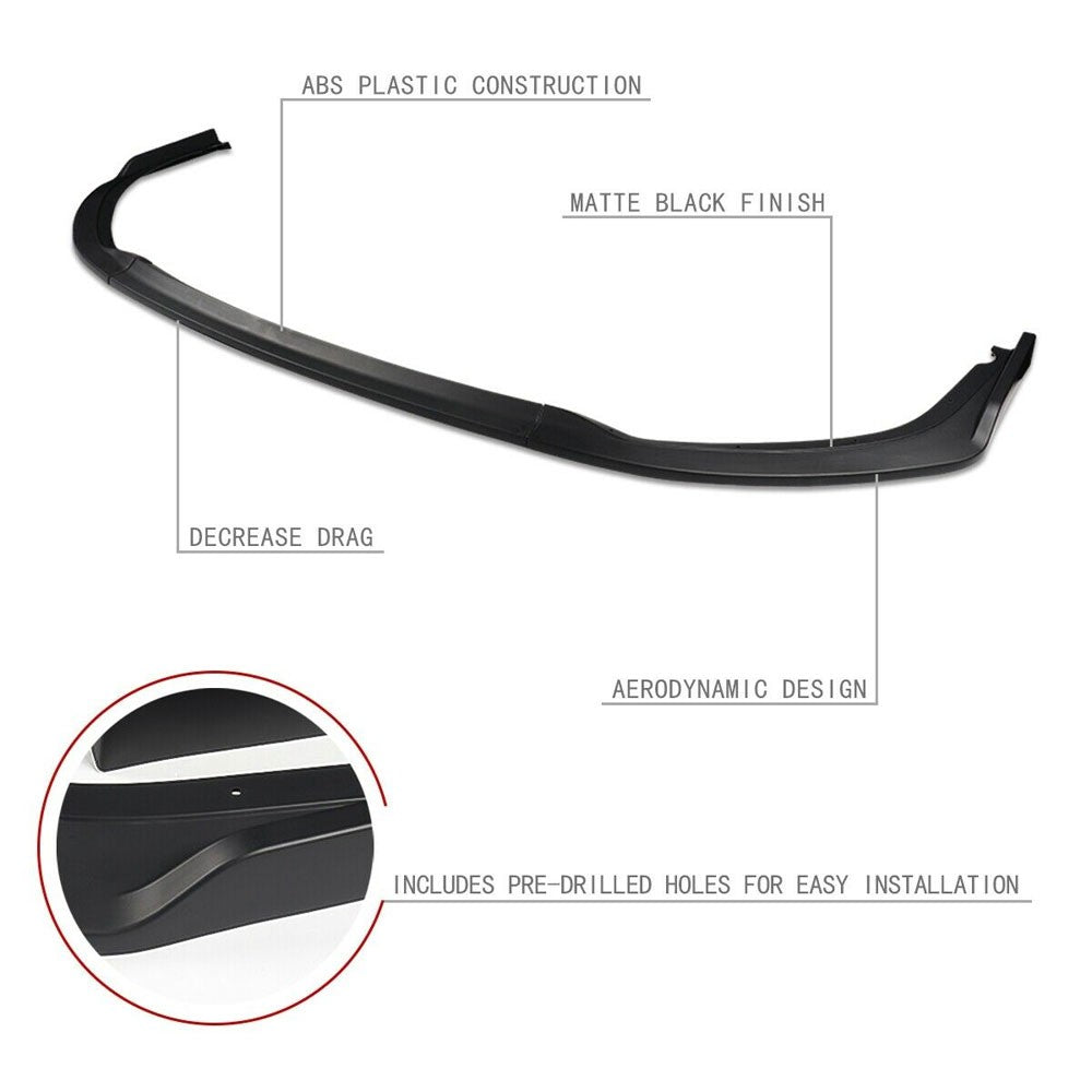[Matte Black] Front Bumper Lip Chin Guard Body Kit For 11-14 Subaru WRX/WRX STI