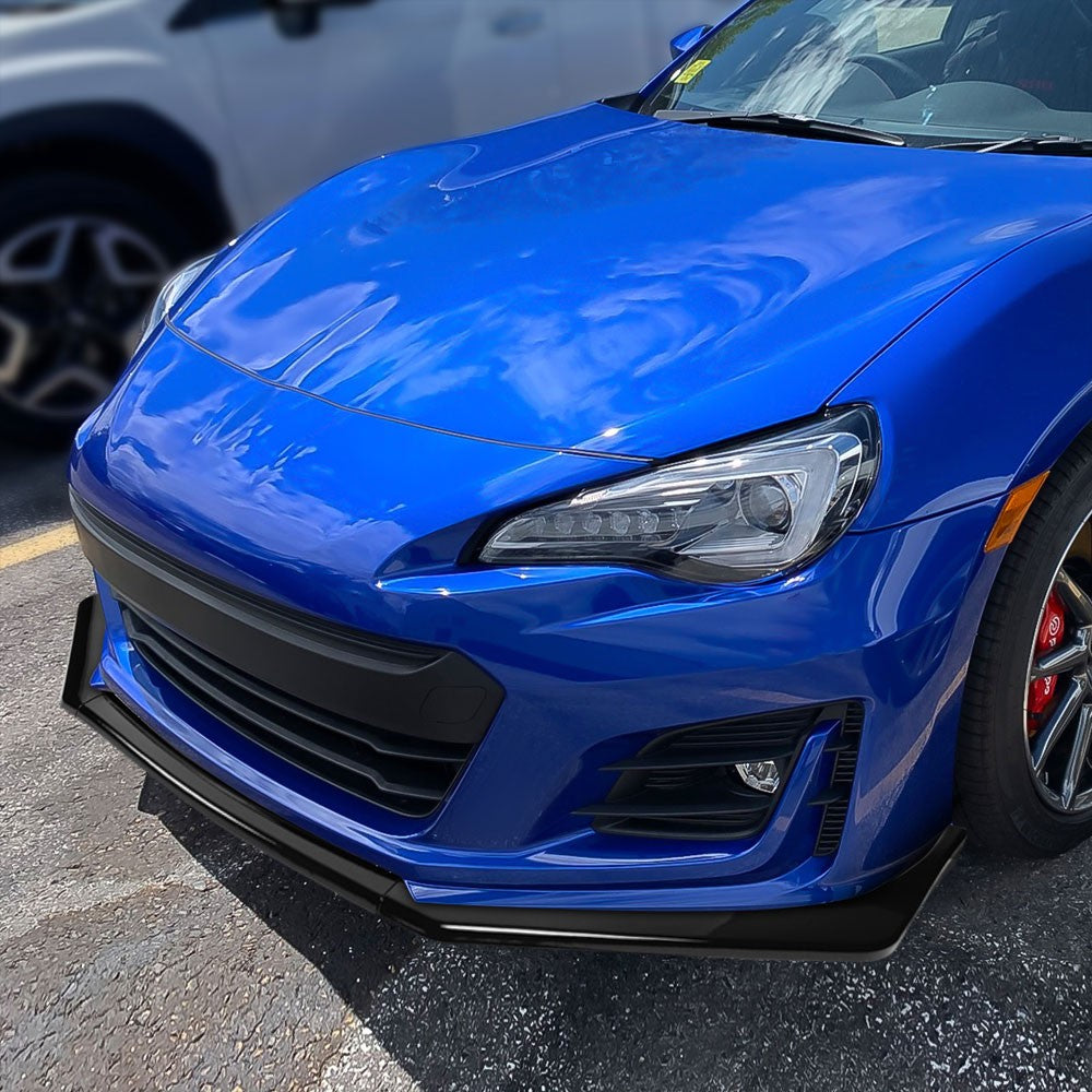 [Painted Gloss Black] Front Bumper Lip Chin Guard Body Kit For 17-20 Subaru BRZ