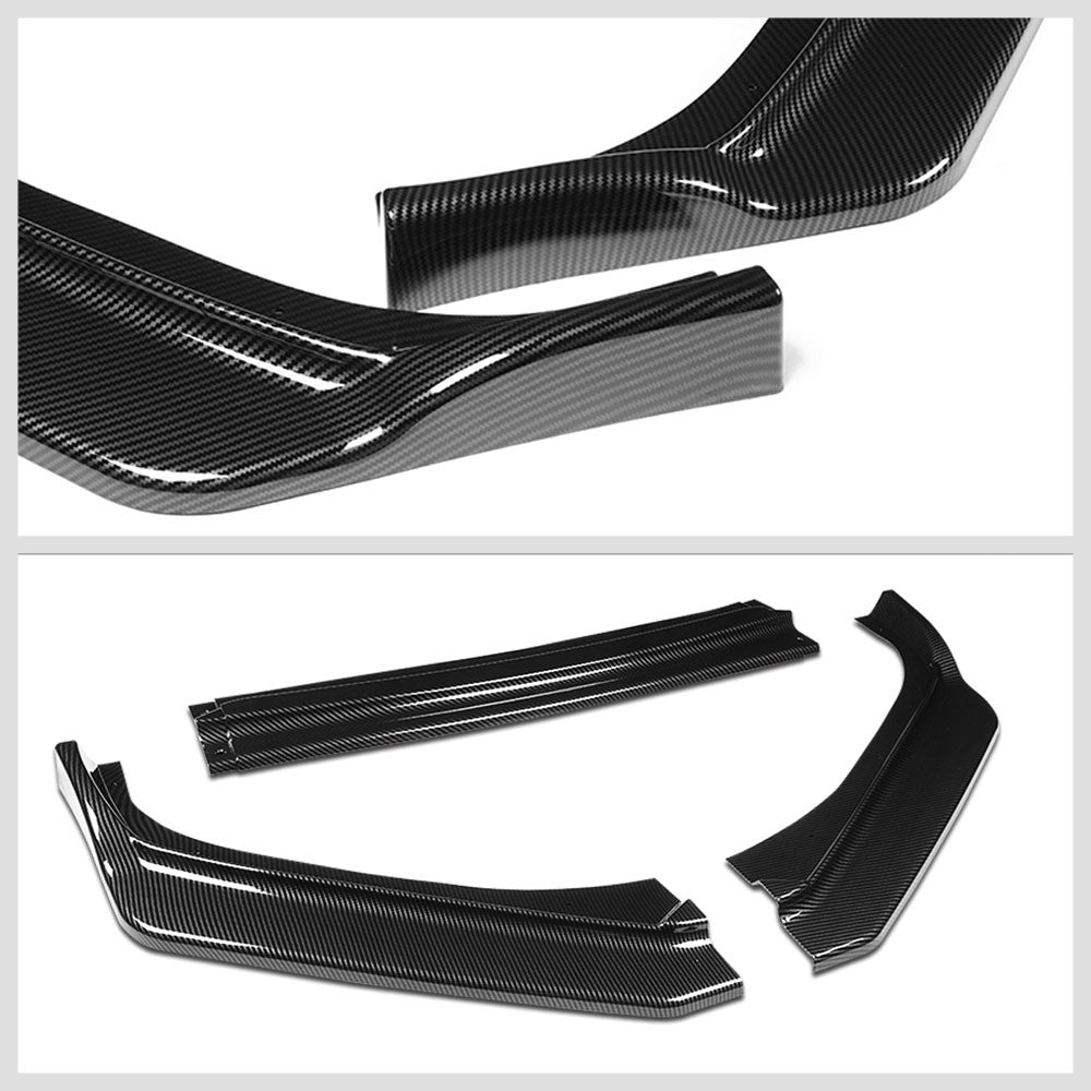 [Carbon Style Look] Front Bumper Lip Chin Guard Body Kit For 17-20 Subaru BRZ