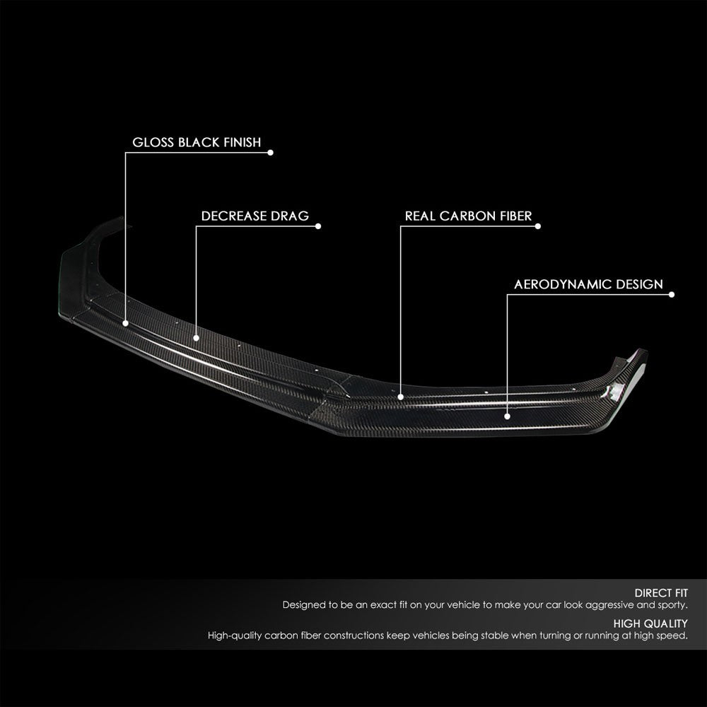 [Real Glossy Carbon Fiber] Front Bumper Lip Guard Body Kit For 17-20 Subaru BRZ