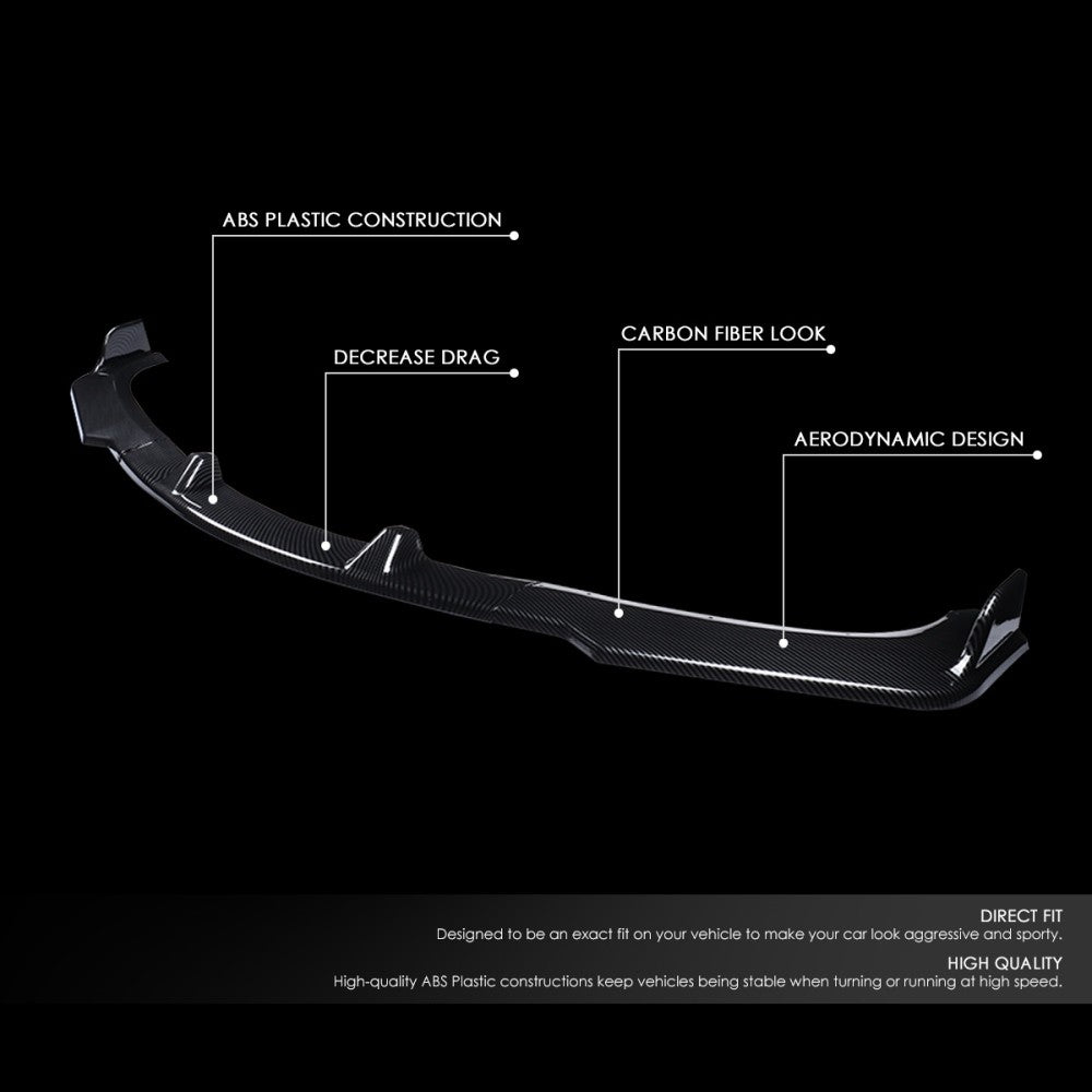[Carbon Style Look] Front Bumper Lip Guard For 09-11 BMW E90 4DR 328i 335d 335i