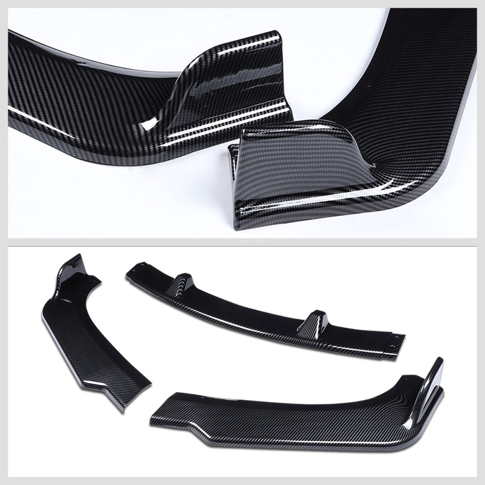 [Carbon Style Look] Front Bumper Lip Guard For 09-11 BMW E90 4DR 328i 335d 335i