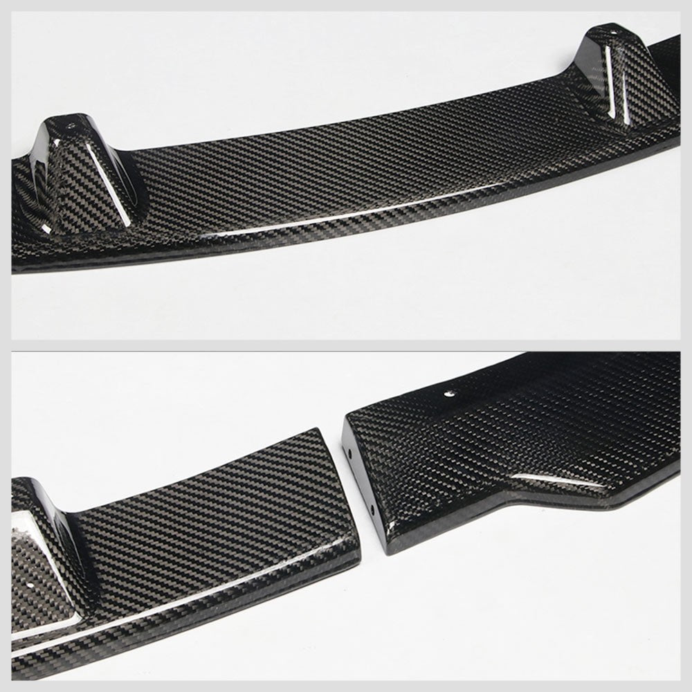 [Real Glossy Carbon Fiber] Front Bumper Lip Guard For 09-11 BMW E90 3-Series 4DR