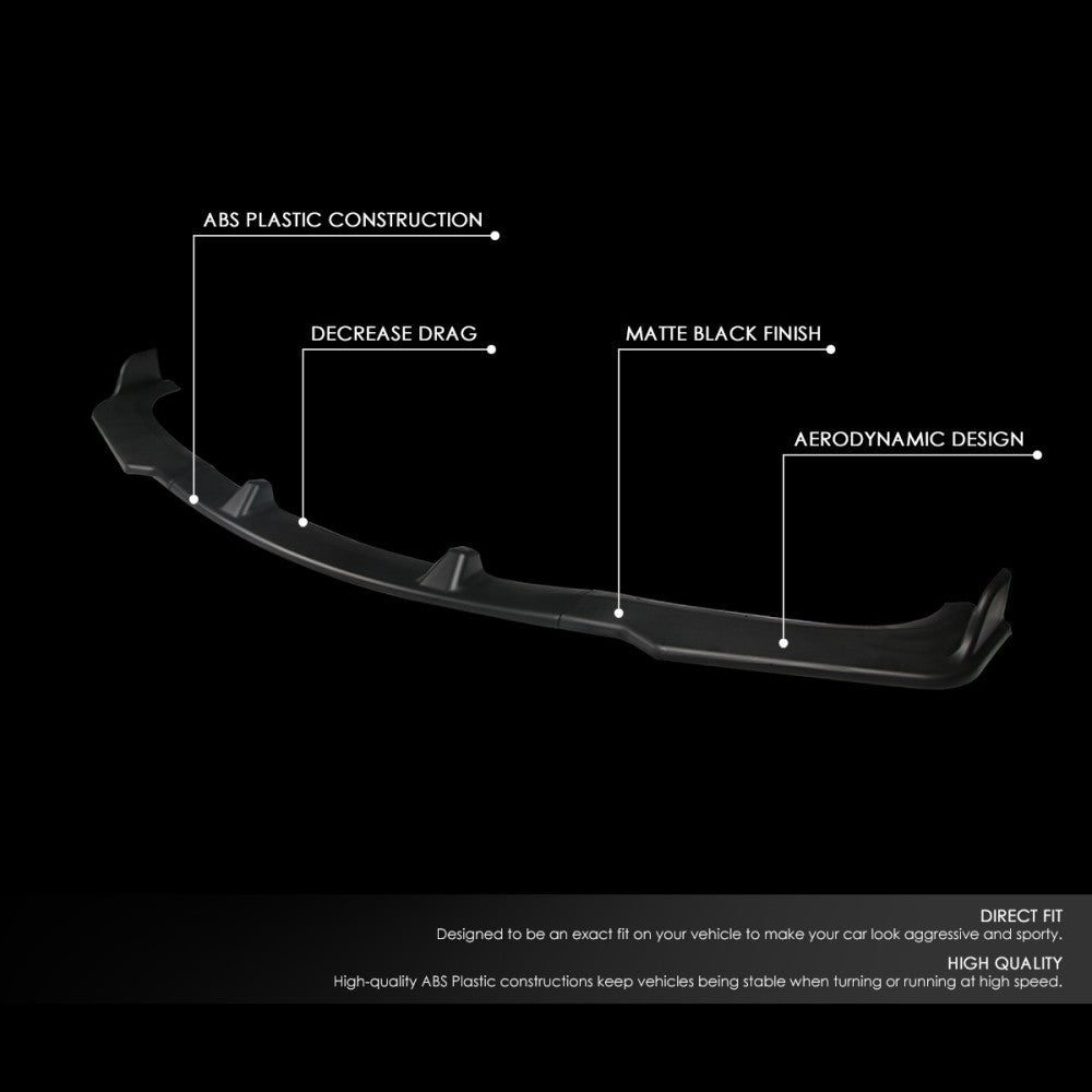 [Matte Black] Front Bumper Lip Chin Guard For 09-11 BMW E90 Sedan 328i 335d 335i