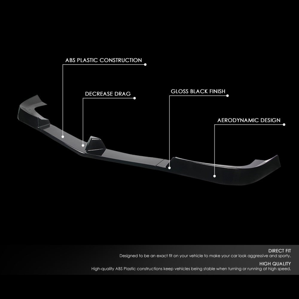 [Painted Gloss Black] Front Bumper Lip Guard For 12-14 C-Class W204 AMG/Sport