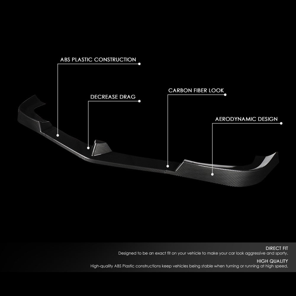 [Carbon Style Look] Front Bumper Lip Chin Guard For 12-14 C-Class W204 AMG/Sport