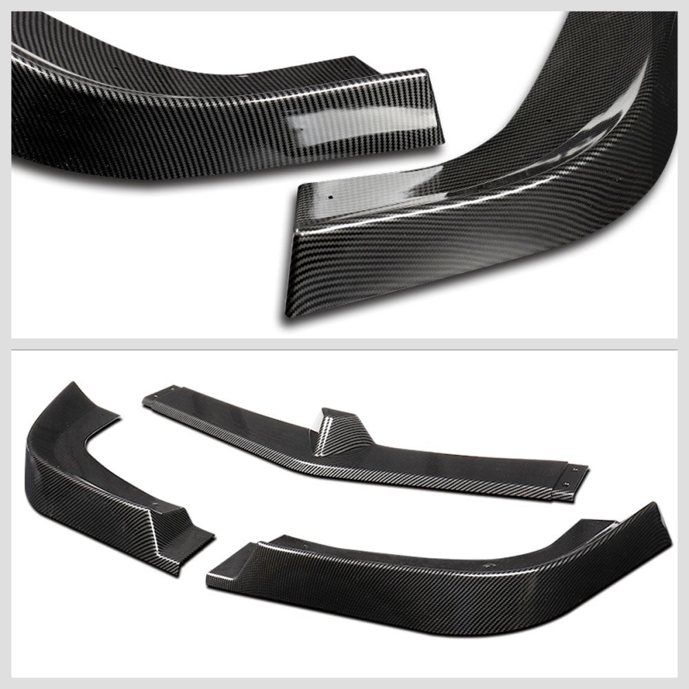 [Carbon Style Look] Front Bumper Lip Chin Guard For 12-14 C-Class W204 AMG/Sport