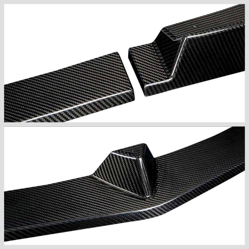 [Real Glossy Carbon Fiber] Front Bumper Lip For 12-14 C-Class W204 AMG/Sport