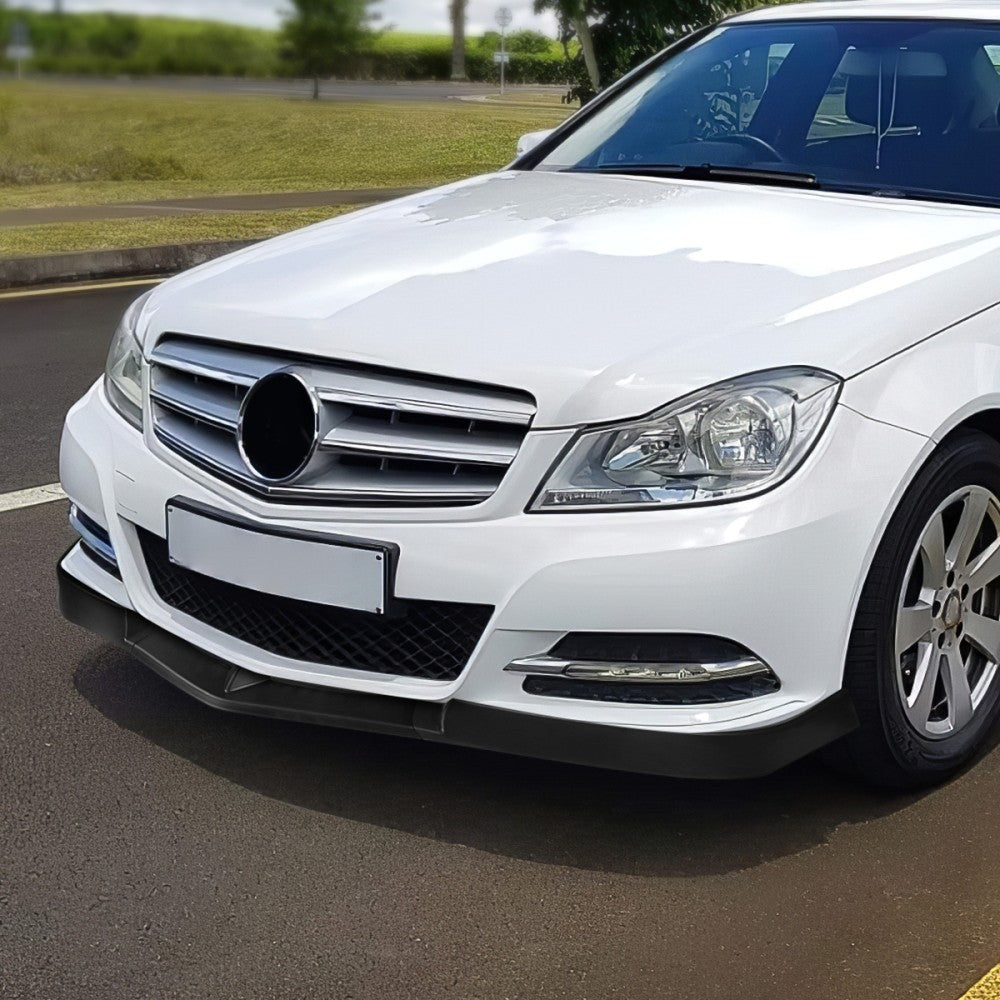 [Matte Black] Front Bumper Lip Guard Body Kit For 12-14 C-Class W204 AMG/Sport