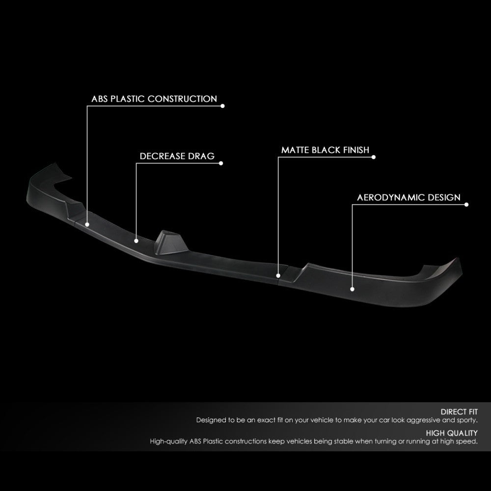 [Matte Black] Front Bumper Lip Guard Body Kit For 12-14 C-Class W204 AMG/Sport