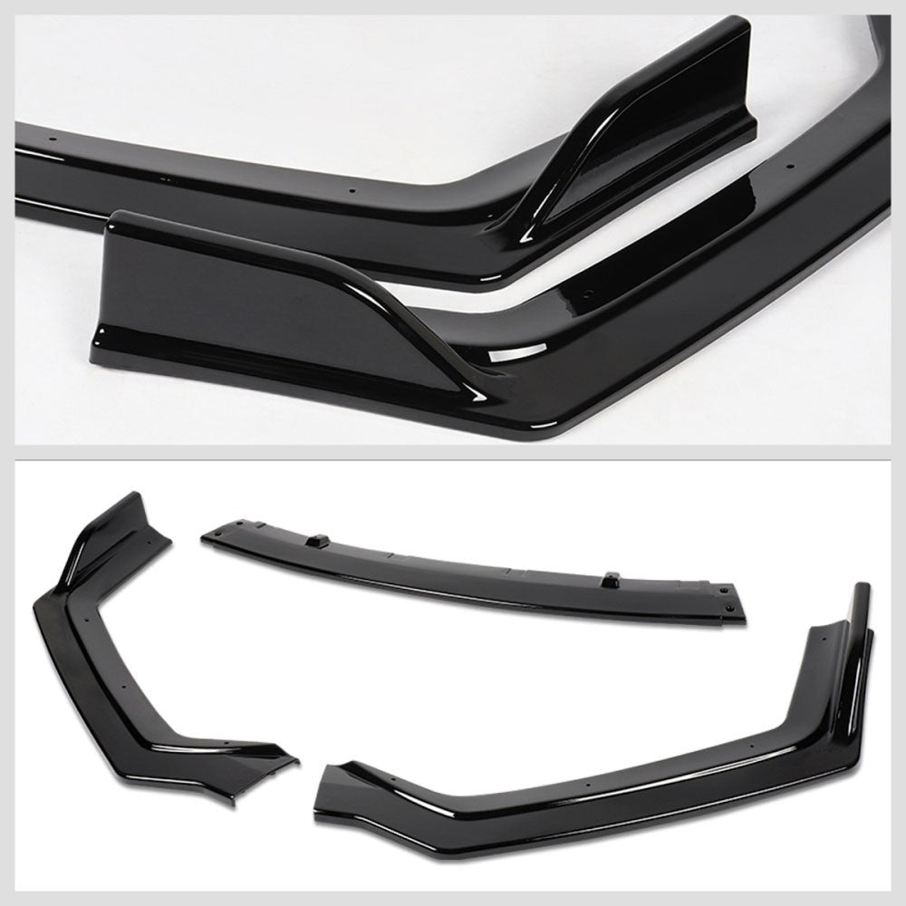 [Painted Gloss Black] Front Bumper Lip Guard For 18+ Infiniti Q50 Sport Trim