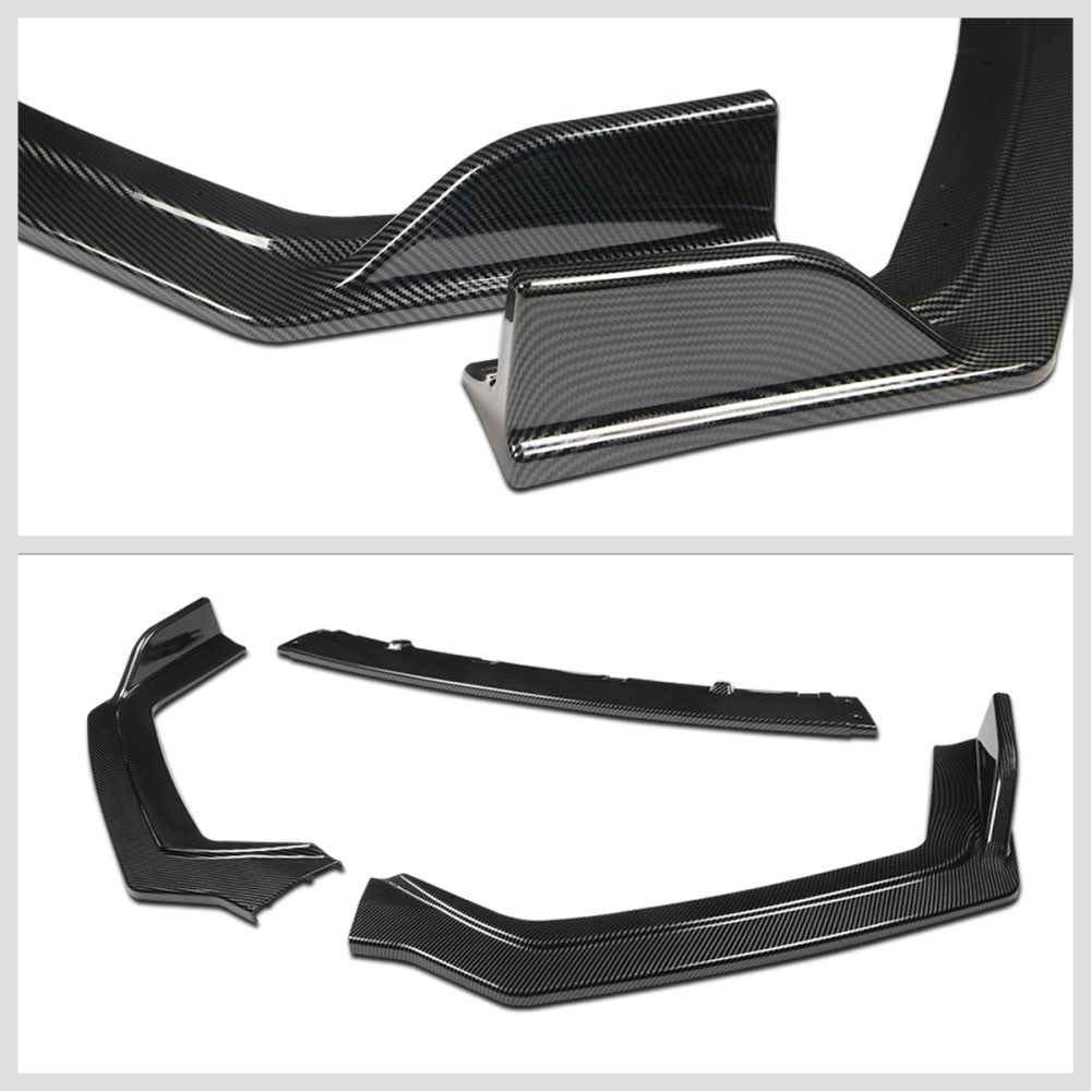 [Carbon Style Look] Front Bumper Lip Chin Guard For 18+ Infiniti Q50 Sport Trim