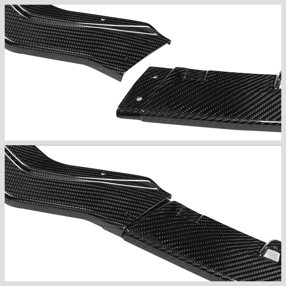 [Real Glossy Carbon Fiber] Front Bumper Lip Kit For 18+ Infiniti Q50 Sport Trim