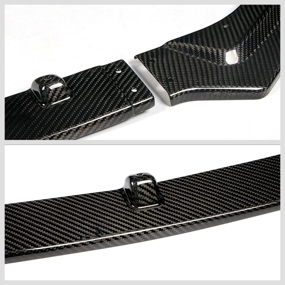 [Real Glossy Carbon Fiber] Front Bumper Lip For 18+ Infiniti Q50 Non-Sport Trim
