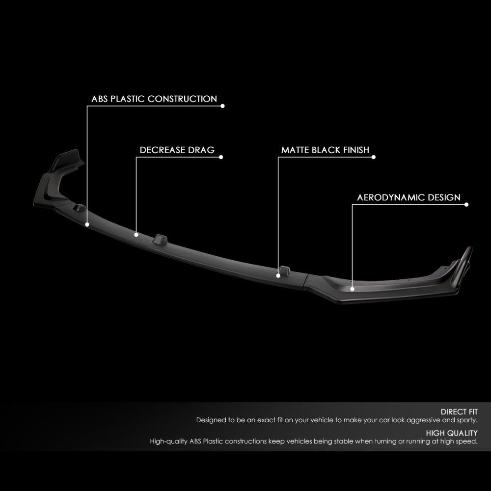 [Matte Black] Front Bumper Lip Chin Guard For 18+ Infiniti Q50 Non-Sport Trim
