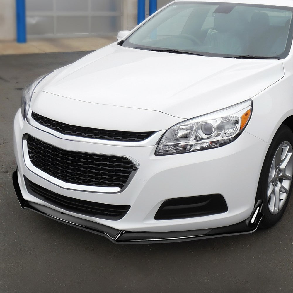 [Painted Gloss Black] Front Bumper Lip Guard Body Kit For 13-18 Chevrolet Malibu