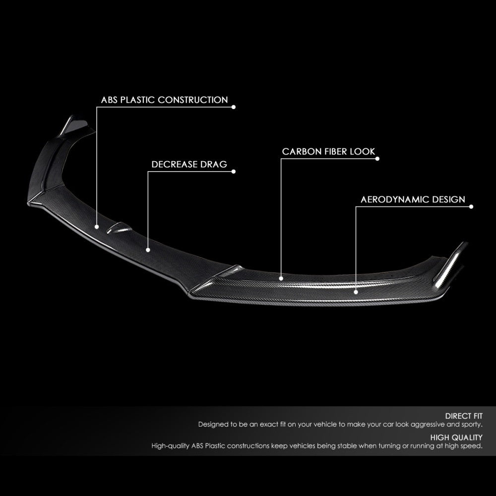 [Carbon Style Look] Front Bumper Lip Guard Body Kit For 13-18 Chevrolet Malibu