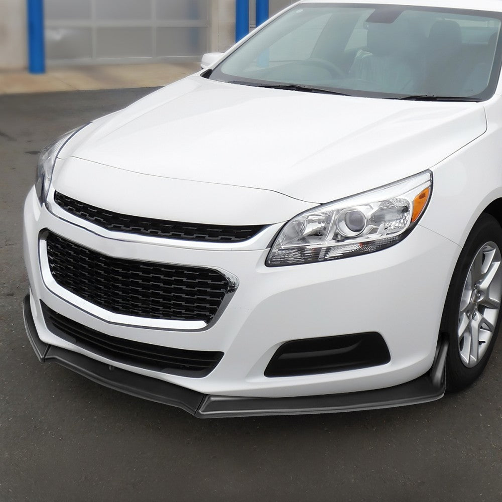 [Matte Black] Front Bumper Lip Chin Guard Body Kit For 13-18 Chevrolet Malibu