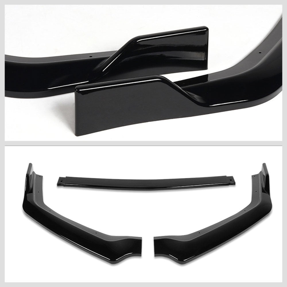 [Painted Gloss Black] Front Bumper Lip Guard Body Kit For 18-20 Ford Mustang