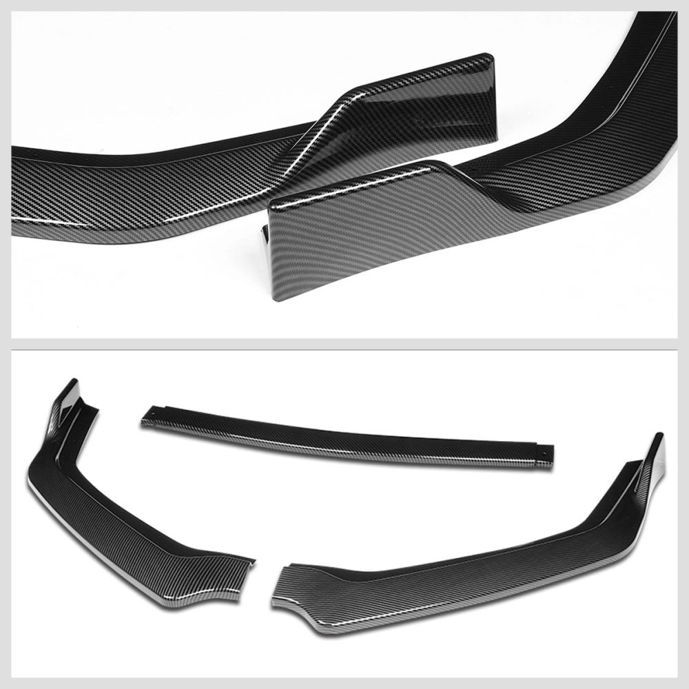 [Carbon Style Look] Front Bumper Lip Chin Guard Body Kit For 18-20 Ford Mustang