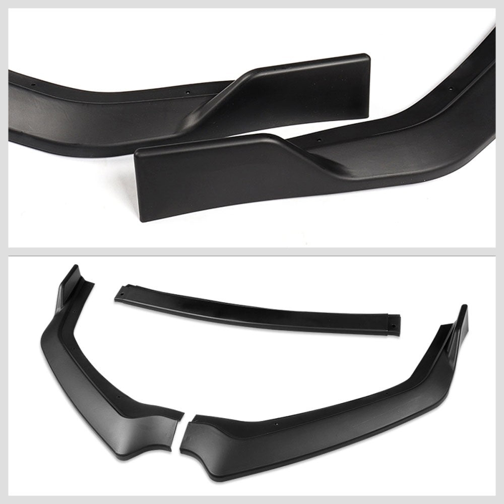 [Matte Black] Front Bumper Lip Chin Wing Guard Body Kit For 18-20 Ford Mustang