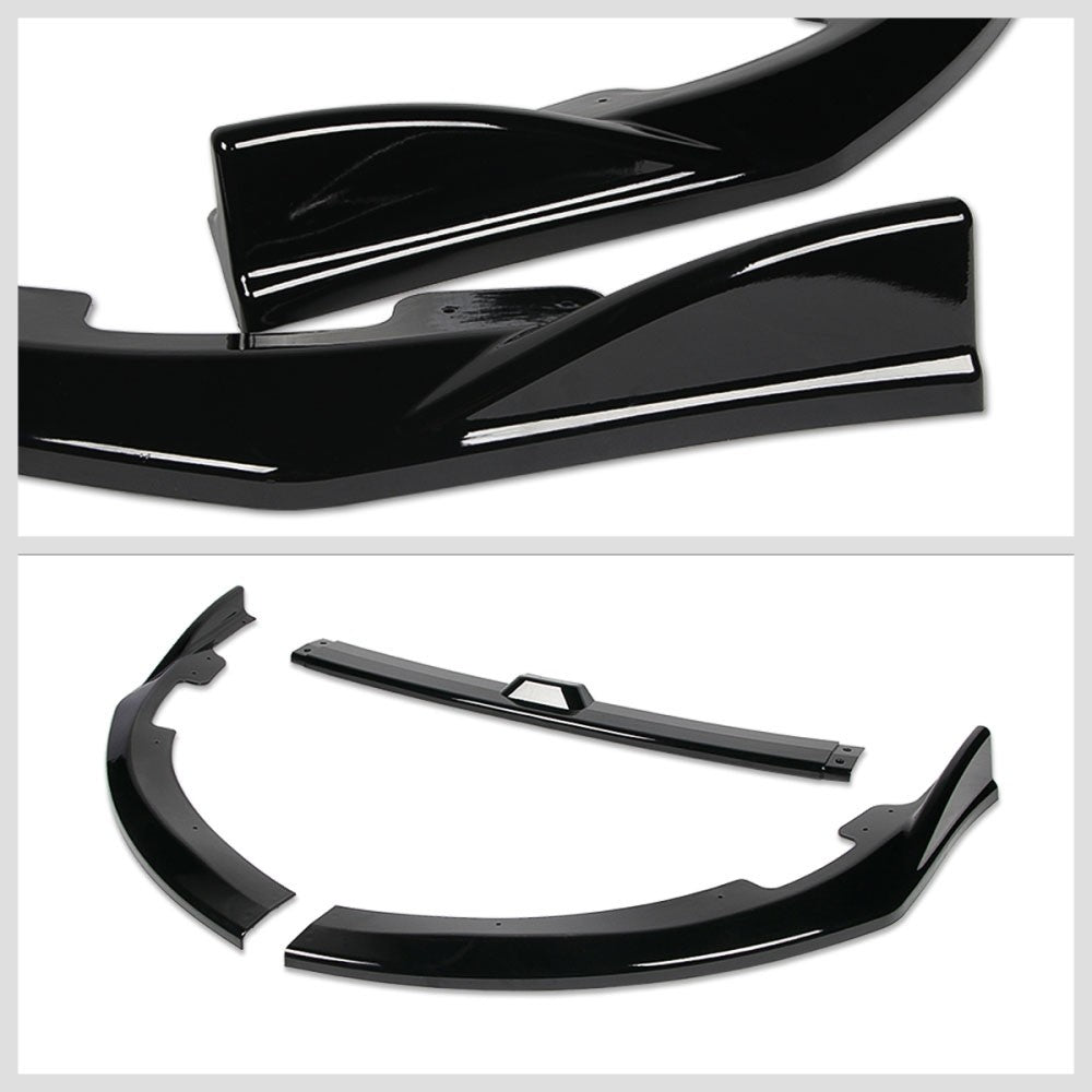 [Painted Gloss Black] Front Bumper Lip Guard Body Kit For 08-10 Subaru WRX STI