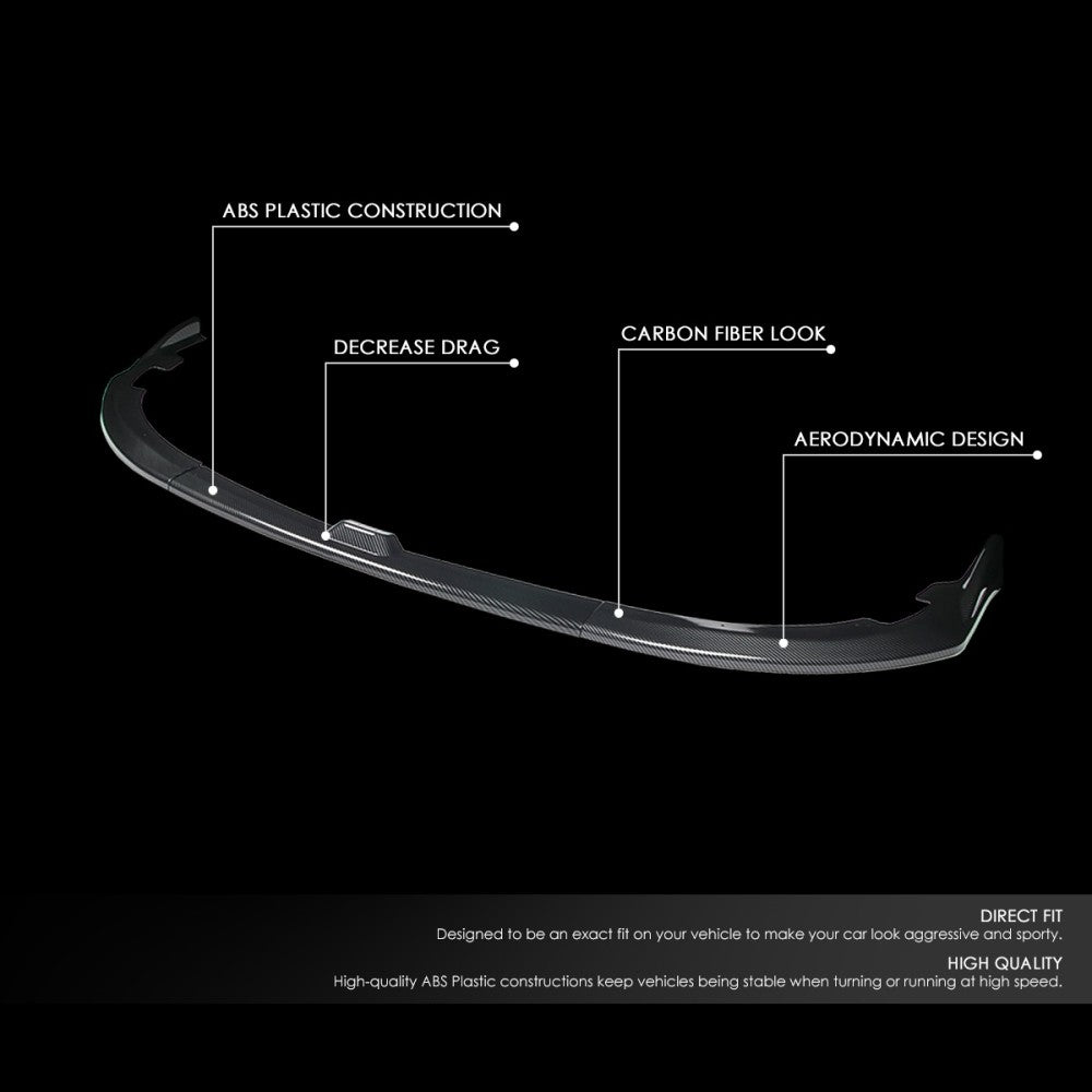 [Carbon Style Look] Front Bumper Lip Guard Body Kit For 08-10 Subaru WRX STI