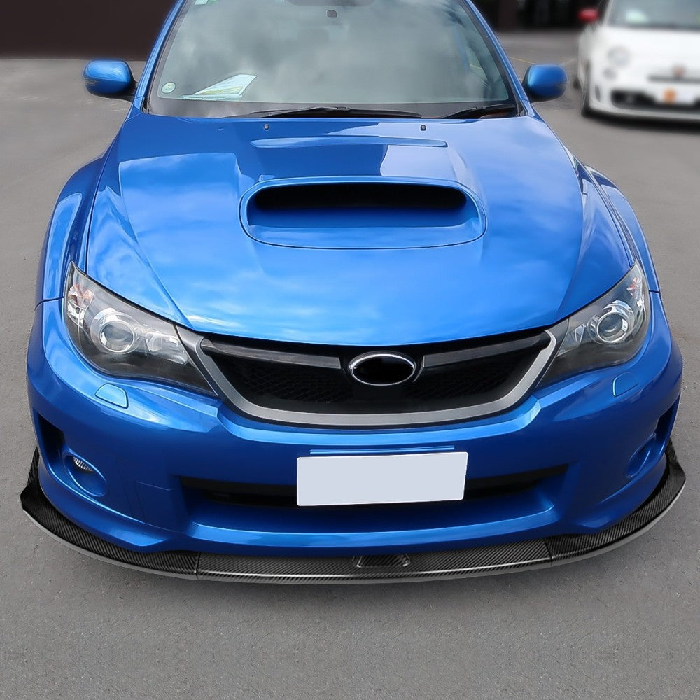 [Real Glossy Carbon Fiber] Front Bumper Lip Guard For 08-10 Subaru WRX STI Trim