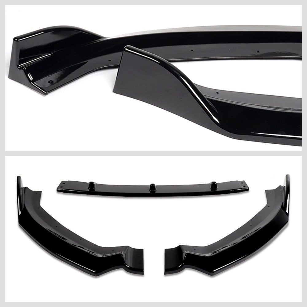 [Painted Gloss Black] Front Bumper Lip For 17-20 Audi A3 S3 Premium Plus/ S-Line