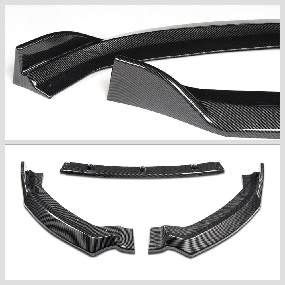 [Carbon Style Look] Front Bumper Lip For 17-20 Audi A3 S3 Premium Plus/ S-Line