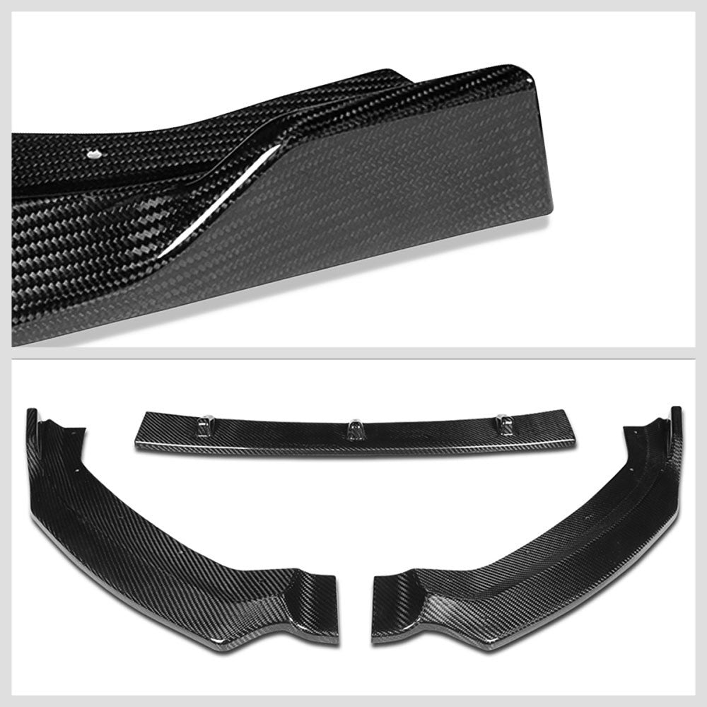 [Real Glossy Carbon Fiber] Front Bumper Lip For 17-20 A3 S3 Premium Plus/ S-Line