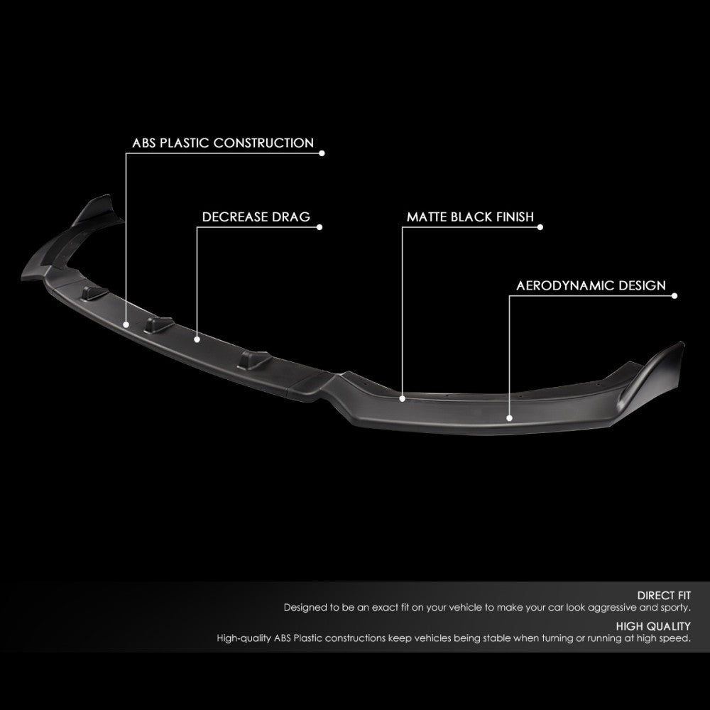 [Matte Black] Front Bumper Lip Guard For 17-20 Audi A3 S3 Premium Plus/ S-Line
