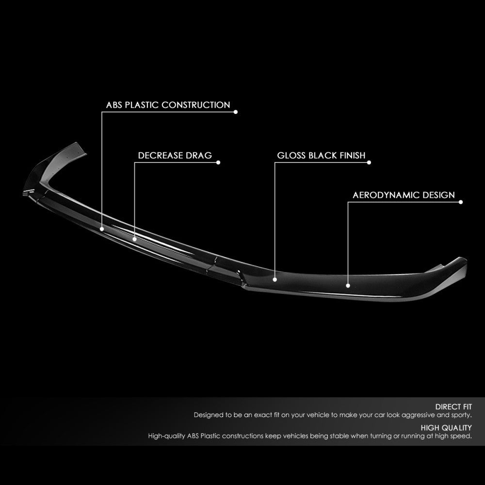 [Painted Gloss Black] Front Bumper Lip Guard Kit For 18-21 Volkswagen Golf MK7