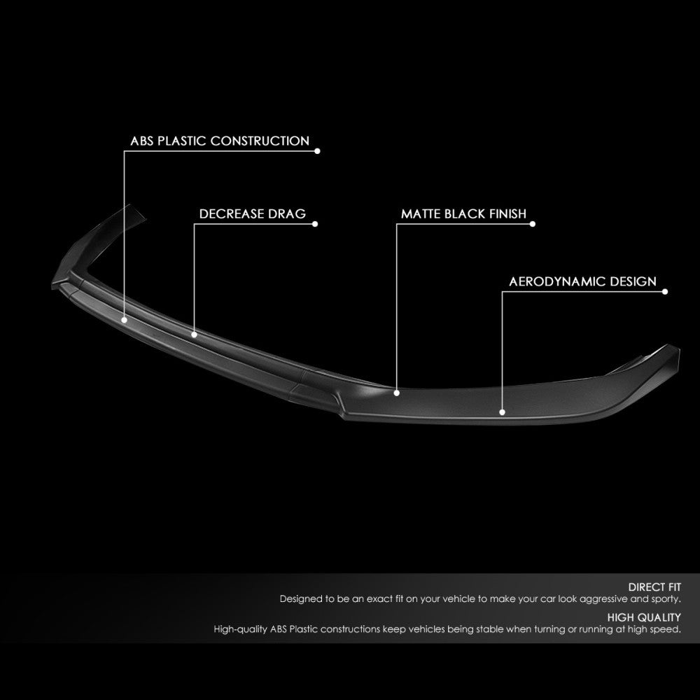 [Matte Black] Front Bumper Lip Chin Guard Body Kit For 18-21 Volkswagen Golf MK7