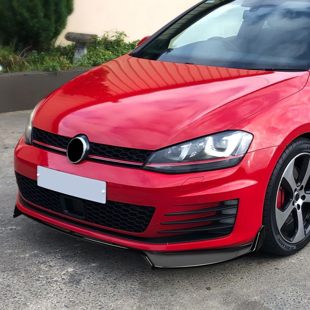 [Painted Gloss Black] Front Bumper Lip Chin Guard For 19-20 GTI/15-19 Golf R MK7