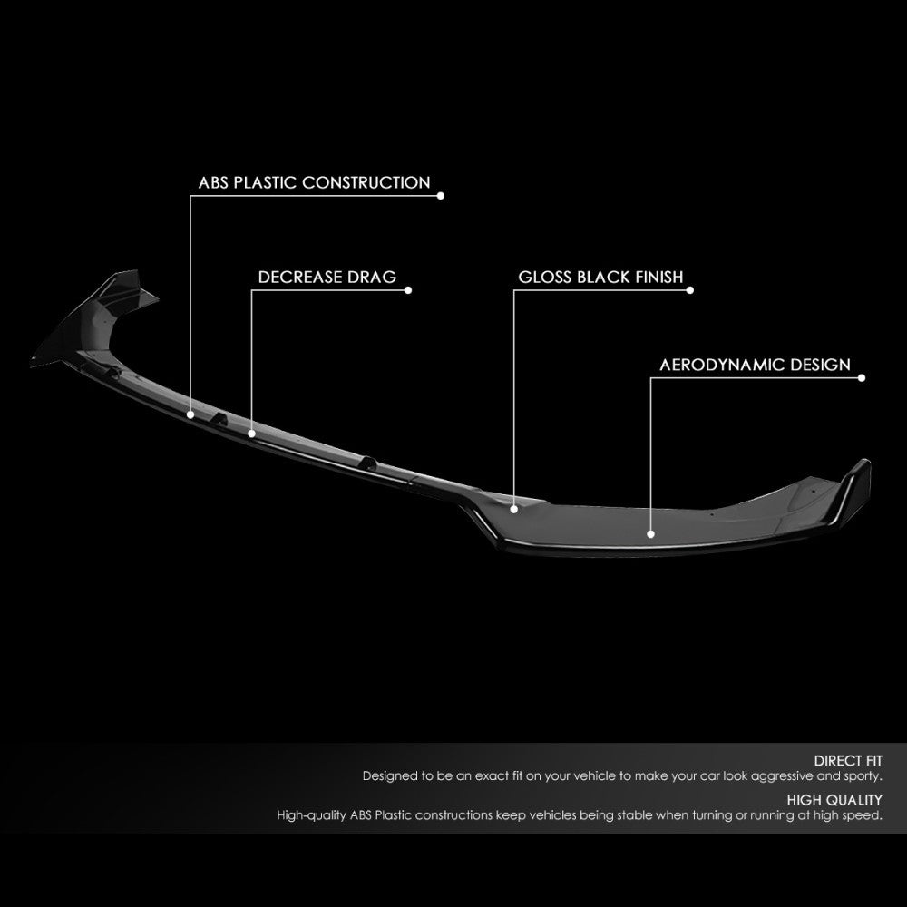[Painted Gloss Black] Front Bumper Lip Chin Guard For 19-20 GTI/15-19 Golf R MK7