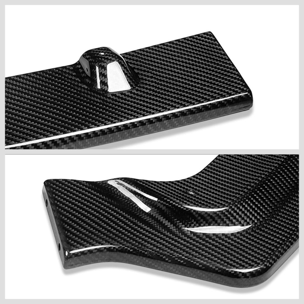 [Real Glossy Carbon Fiber] Front Bumper Lip Chin Guard For 17-20 Infiniti Q60