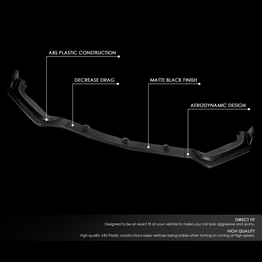[Matte Black] Front Bumper Lip Chin Wing Guard Body Kit For 17-20 Infiniti Q60