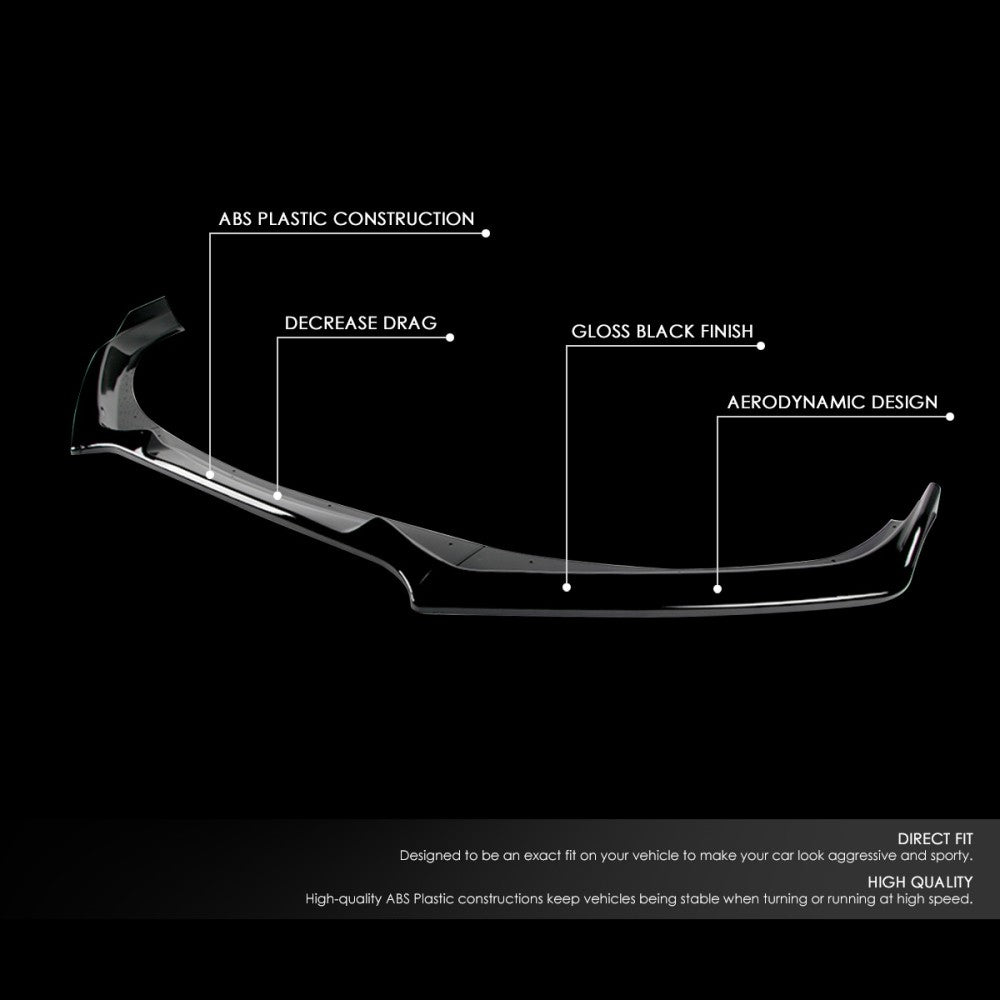 [Painted Gloss Black] Front Bumper Lip Body Kit For 17-20 Toyota 86 ZN6 Gen1