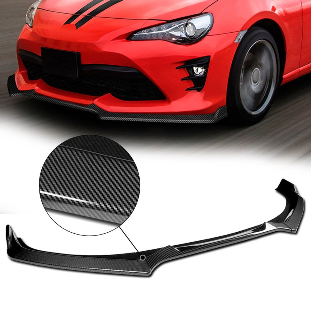 [Carbon Style Look] Front Bumper Lip Guard Body Kit For 17-20 Toyota 86 ZN6 Gen1